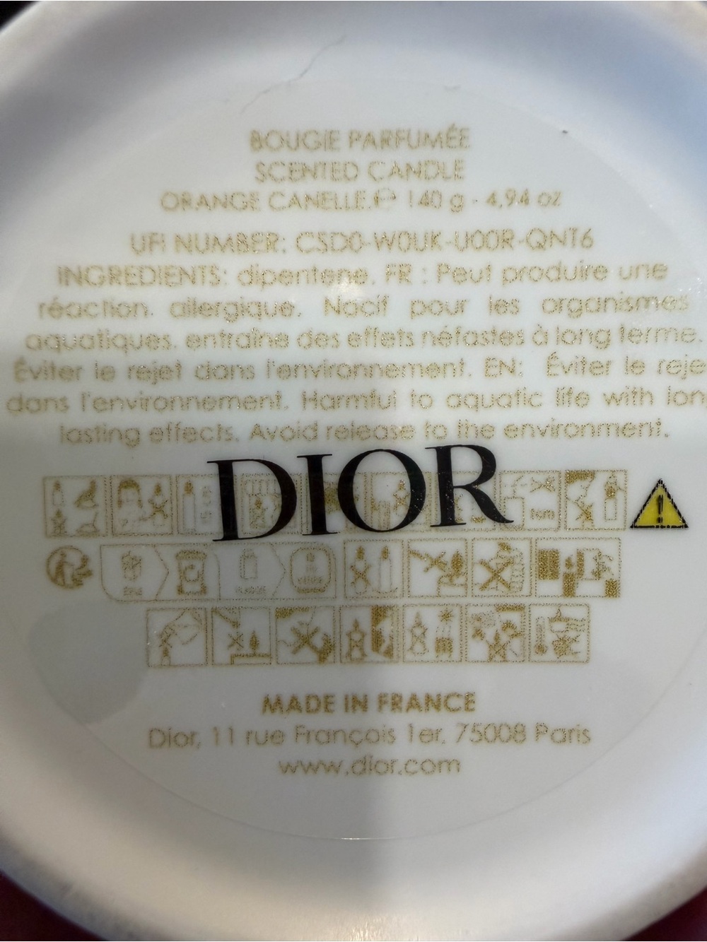 Dior White and Blue Decorative Candle Set with Ornate Pattern - Picture 5 of 5